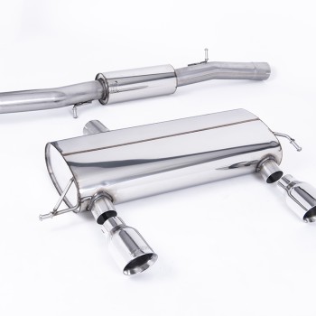 Audi TT MK1 225 Quattro - Resonated (Quieter) Cat-Back Race Exhaust System with Polished GT100 Trims (For the 225 Model Only) - Polished