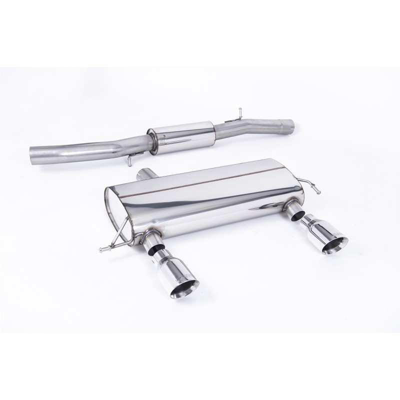 Audi TT MK1 225 Quattro - Resonated (Quieter) Cat-Back Race Exhaust System with Polished GT100 Trims (For the 225 Model Only) - Polished