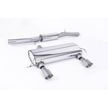 Audi TT MK1 225 Quattro - Resonated (Quieter) Cat-Back Race Exhaust System with Titanium GT100 Trims (For the 225 Model Only) - Brushed Titanium