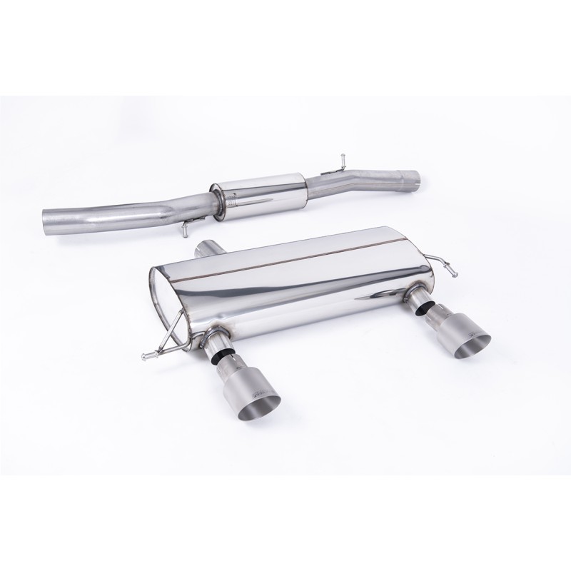 Audi TT MK1 225 Quattro - Resonated (Quieter) Cat-Back Race Exhaust System with Titanium GT100 Trims (For the 225 Model Only) - Brushed Titanium