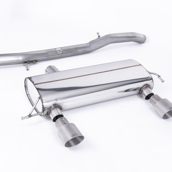 Audi TT MK1 225 Quattro - Non-Resonated (Louder) Cat-Back Race Exhaust System with Titanium GT100 Trims (For the 225 Model) - Brushed Titanium