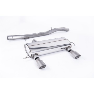 Audi TT MK1 225 Quattro - Non-Resonated (Louder) Cat-Back Race Exhaust System with Titanium GT100 Trims (For the 225 Model) - Brushed Titanium