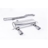 Audi TT MK1 225 Quattro - Non-Resonated (Louder) Cat-Back Race Exhaust System with Titanium GT100 Trims (For the 225 Model) - Brushed Titanium