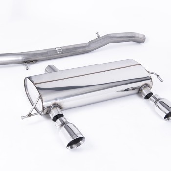 Audi TT MK1 225 Quattro - Non-Resonated (Louder) Cat-Back Race Exhaust System with Polished GT100 Trims (For the 225 Model) - Polished