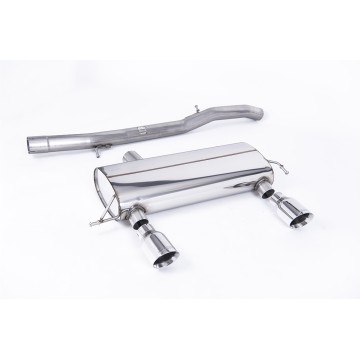 Audi TT MK1 225 Quattro - Non-Resonated (Louder) Cat-Back Race Exhaust System with Polished GT100 Trims (For the 225 Model) - Polished