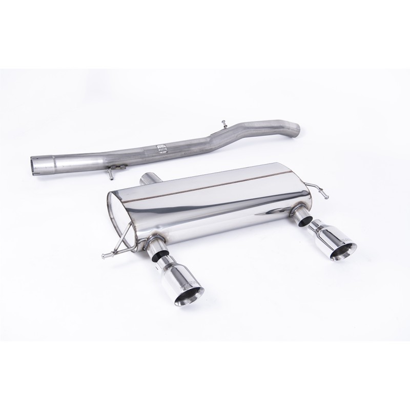 Audi TT MK1 225 Quattro - Non-Resonated (Louder) Cat-Back Race Exhaust System with Polished GT100 Trims (For the 225 Model) - Polished