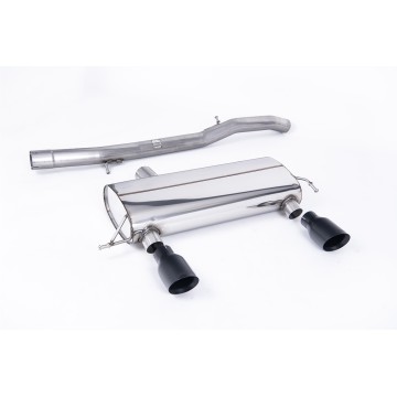 Audi TT MK1 225 Quattro - Non-Resonated (Louder) Cat-Back Race Exhaust System with Black Velvet GT100 Trims (For the 225 Model) - Cerakote Black