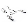 Audi A4 2.0 B8 S line (Manual) - Resonated (Quieter) Cat-Back Exhaust System with Dual-outlet Cerakote Black Trims - Cerakote Black - Dual