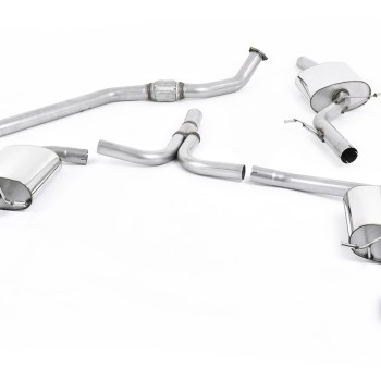 Audi A4 2.0 B8 (Tiptronic)/Audi A5 (Multitronic) S line - Cat-Back Exhaust System with Dual-outlet Cerakote Black Trims - Cerakote Black - Dual
