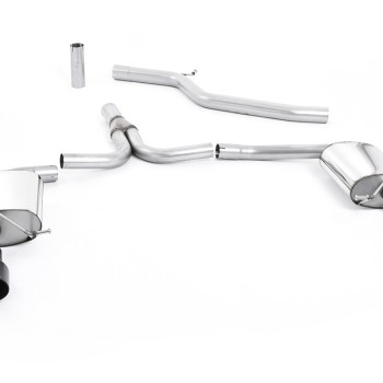 Audi A4 3.0 TDI B8 - Cat-Back Exhaust System with Cerakote Black Duel Outlet Trims - Cerakote Black