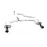 Audi A4 3.0 TDI B8 - Cat-Back Exhaust System with Cerakote Black Duel Outlet Trims - Cerakote Black