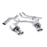Audi S6 C7/S7 Sportback - Valved & Non-Resonated (Louder) Cat-Back Exhaust System with Polished Trims - Polished