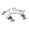 Audi S6 C7/S7 Sportback - Valved & Resonated (Quieter) Cat-Back Exhaust System with Polished Trims - Polished