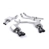 Audi S6 C7/S7 Sportback - Valved & Resonated (Quieter) Cat-Back Exhaust System with Cerakote Black Trims - Cerakote Black