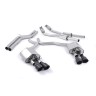 Audi S6 C7/S7 Sportback - Valved & Non-Resonated (Louder) Cat-Back Exhaust System with Cerakote Black Trims - Cerakote Black