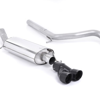 Audi A1 1.4 TFSI - Non-Resonated (Louder) Cat-Back Exhaust System with Cerakote Black Trims - Cerakote Black