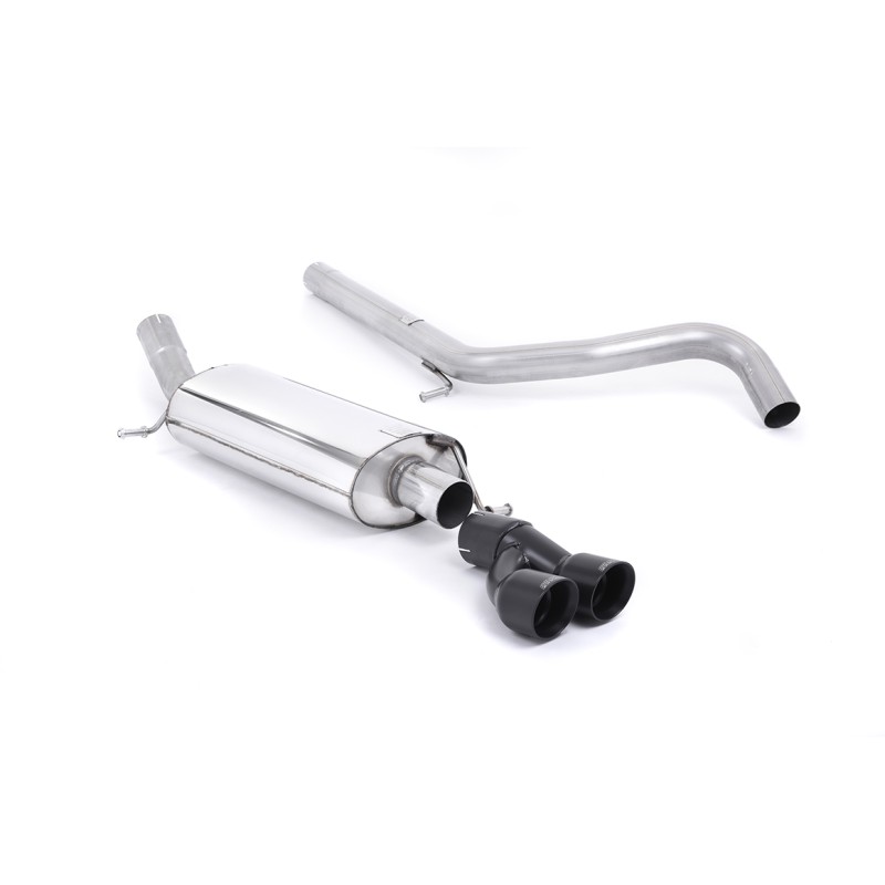 Audi A1 1.4 TFSI - Non-Resonated (Louder) Cat-Back Exhaust System with Cerakote Black Trims - Cerakote Black