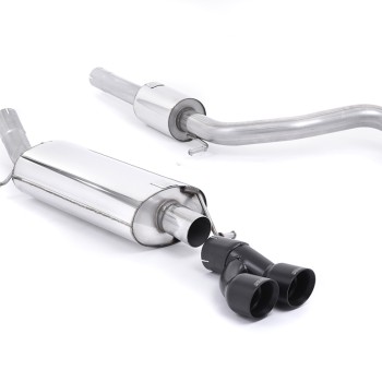 Audi A1 TFSI/VW Polo GTI 1.4 - Resonated (Quieter) Cat-Back Exhaust System with Cerakote Black Trims - Cerakote Black
