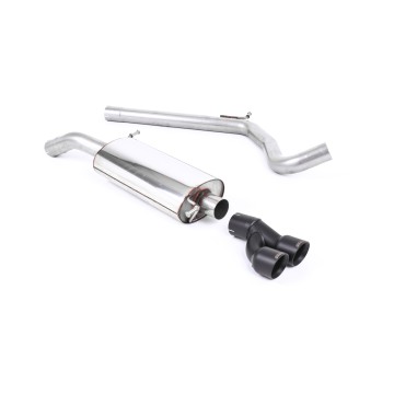 Audi A1 TFSI/VW Polo GTI 1.4 ACT/DSG - Non-Resonated (Louder) Cat-Back Exhaust System with Cerakote Black Trims - Cerakote Black