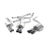 Audi S8 D4 Quattro - Resonated (Quieter) Cat-Back Exhaust System with Cerakote Black Trims - Cerakote Black