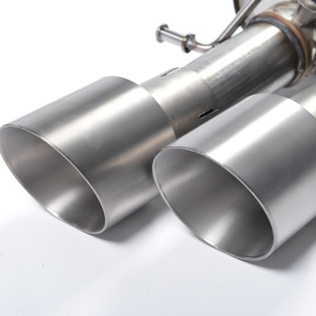 Audi S8 D4 Quattro - Resonated (Quieter) Cat-Back Exhaust System with Titanium Trims - Brushed Titanium