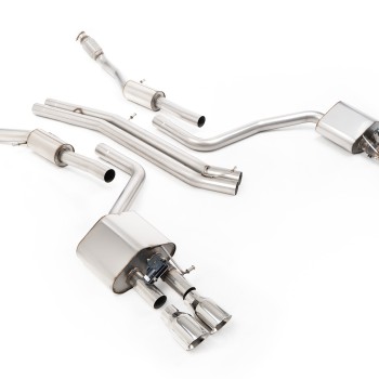 Audi S8 D4 Quattro - Non-Resonated Cat-Back Exhaust System - Polished