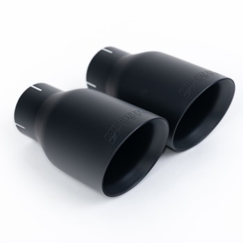 Audi A3 2.0 TFSI 8V (US only) - Non-Resonated (Louder) Cat-Back Exhaust System with Cerakote Black Trims - Cerakote Black