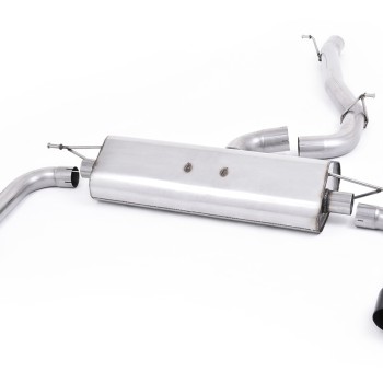 Audi A3 2.0 TFSI 8V (US only) - Non-Resonated (Louder) Cat-Back Exhaust System with Cerakote Black Trims - Cerakote Black