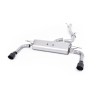 Audi A3 2.0 TFSI 8V (US only) - Non-Resonated (Louder) Cat-Back Exhaust System with Cerakote Black Trims - Cerakote Black