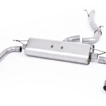 Audi A3 2.0 TFSI 8V (US only) - Non-Resonated (Louder) Cat-Back Exhaust System with Titanium Trims - Brushed Titanium