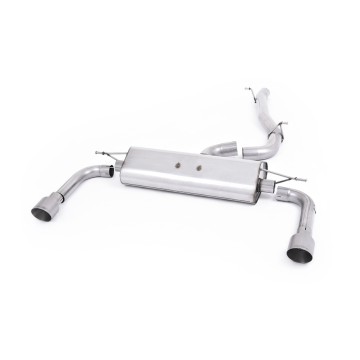 Audi A3 2.0 TFSI 8V (US only) - Non-Resonated (Louder) Cat-Back Exhaust System with Titanium Trims - Brushed Titanium