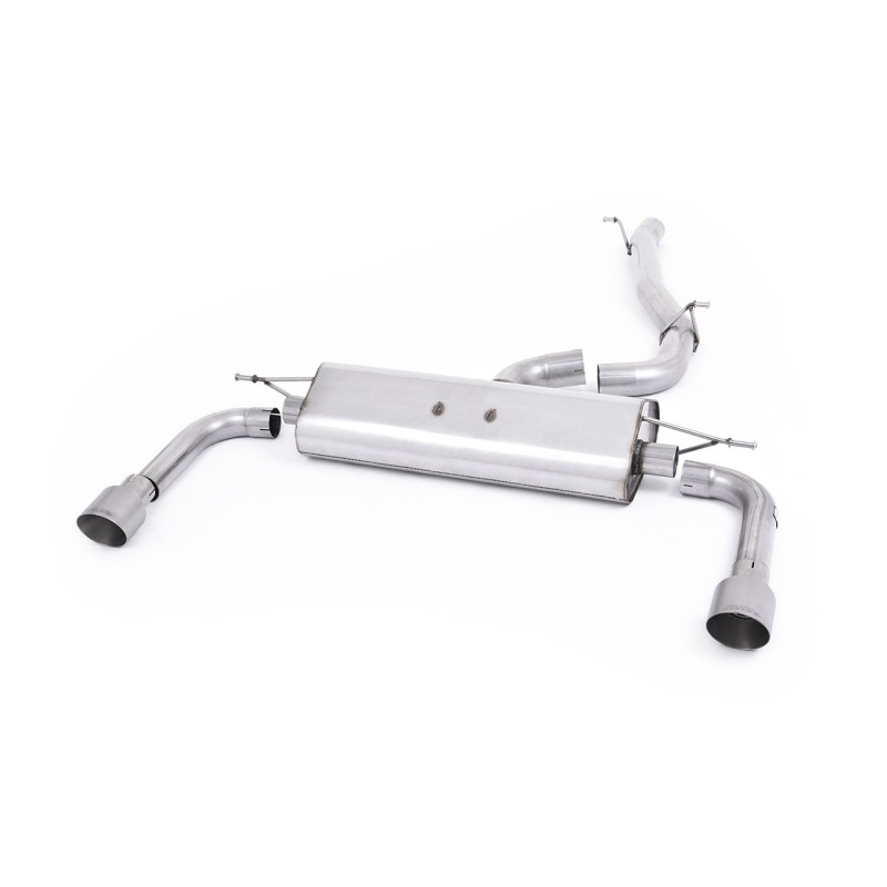 Audi A3 2.0 TFSI 8V (US only) - Non-Resonated (Louder) Cat-Back Exhaust System with Titanium Trims - Brushed Titanium