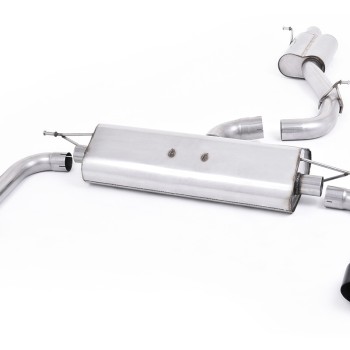 Audi A3 2.0 TFSI 8V (US only) - Resonated (Quieter) Cat-Back Exhaust System with Cerakote Black Trims - Cerakote Black