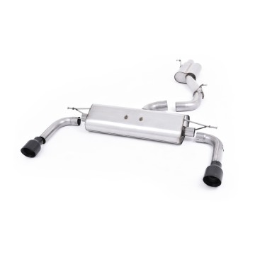 Audi A3 2.0 TFSI 8V (US only) - Resonated (Quieter) Cat-Back Exhaust System with Cerakote Black Trims - Cerakote Black