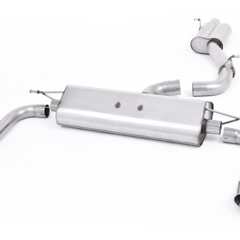 Audi A3 2.0 TFSI 8V (US only) - Resonated (Quieter) Cat-Back Exhaust System with Polished Trims - Polished