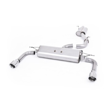 Audi A3 2.0 TFSI 8V (US only) - Resonated (Quieter) Cat-Back Exhaust System with Polished Trims - Polished