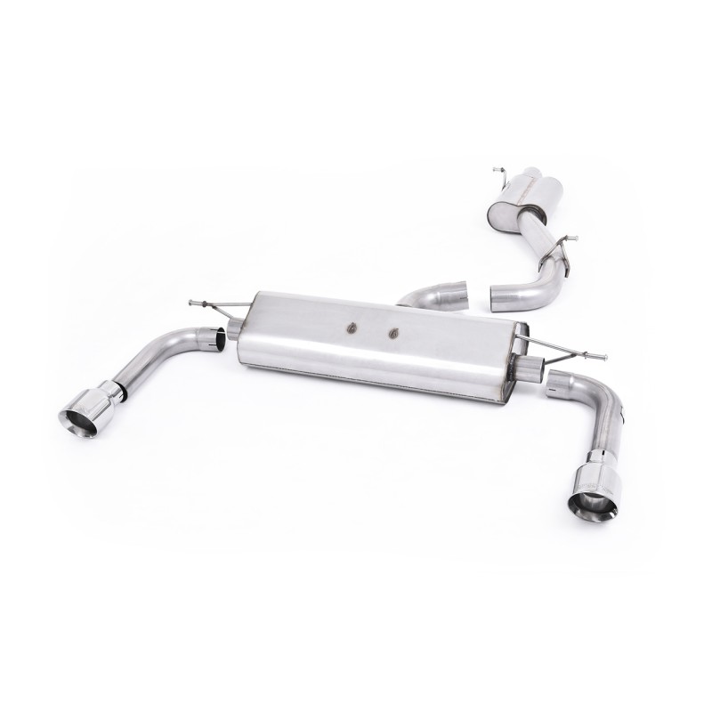 Audi A3 2.0 TFSI 8V (US only) - Resonated (Quieter) Cat-Back Exhaust System with Polished Trims - Polished