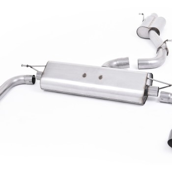 Audi A3 2.0 TFSI 8V (US only) - Resonated (Quieter) Cat-Back Exhaust System with Titanium Tips - Brushed Titanium