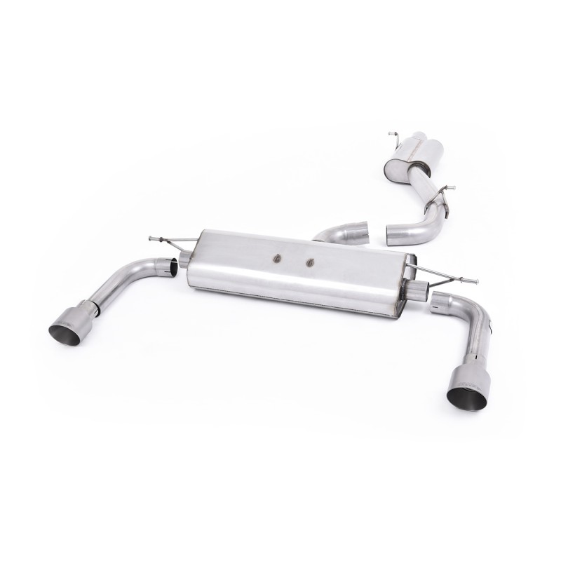 Audi A3 2.0 TFSI 8V (US only) - Resonated (Quieter) Cat-Back Exhaust System with Titanium Tips - Brushed Titanium