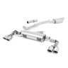 Audi S1 - Resonated (Quieter) Cat-Back Exhaust System with Quad Polished Oval Trims - Polished - Oval (Jet)