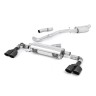 Audi S1 - Resonated (Quieter) Cat-Back Exhaust System with Quad Cerakote Black Oval Trims - Cerakote Black - Oval (Jet)