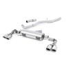 Audi S1 - Non-Resonated (Louder) Cat-Back Exhaust System with Quad Polished Oval Trims - Polished - Oval (Jet)