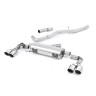 Audi S1 - Non-Resonated (Louder) Cat-Back Exhaust System with Quad Polished Round Trims - Polished - GT