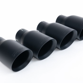 Audi SQ5 Supercharged - Cat-Back Exhaust System with Quad Cerakote Black Trims - Cerakote Black