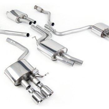 Audi SQ5 Supercharged - Cat-Back Exhaust System with Quad Polished Trims - Polished