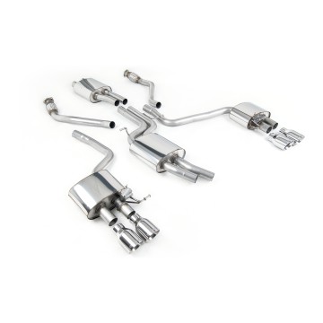 Audi SQ5 Supercharged - Cat-Back Exhaust System with Quad Polished Trims - Polished