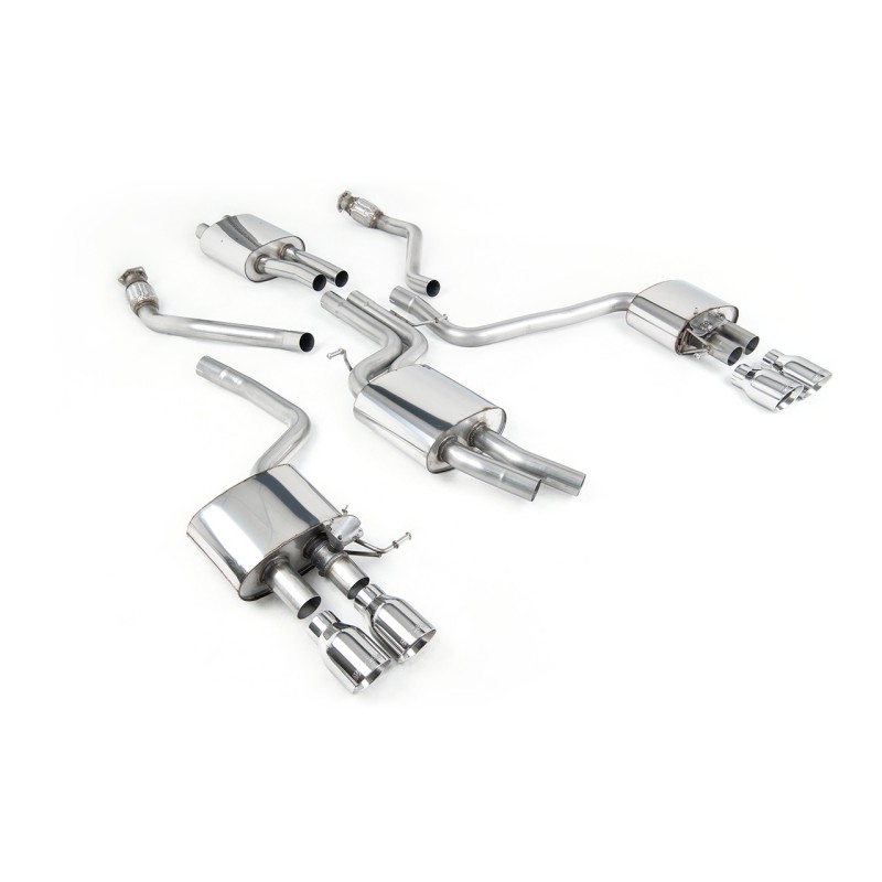 Audi SQ5 Supercharged - Cat-Back Exhaust System with Quad Polished Trims - Polished
