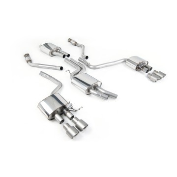 Audi SQ5 Supercharged - Cat-Back Exhaust System with Quad Titanium Trims - Brushed Titanium