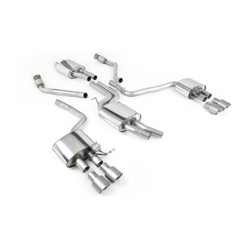 Audi SQ5 Supercharged - Cat-Back Exhaust System with Quad Titanium Trims - Brushed Titanium