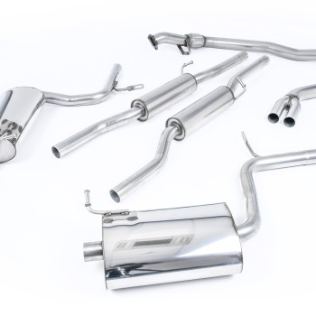 Audi A4 1.8T B6 Quattro Avant (5-speed) - Resonated (Quieter) Cat-Back Exhaust System with 90mm GT90 trims - 90 - GT